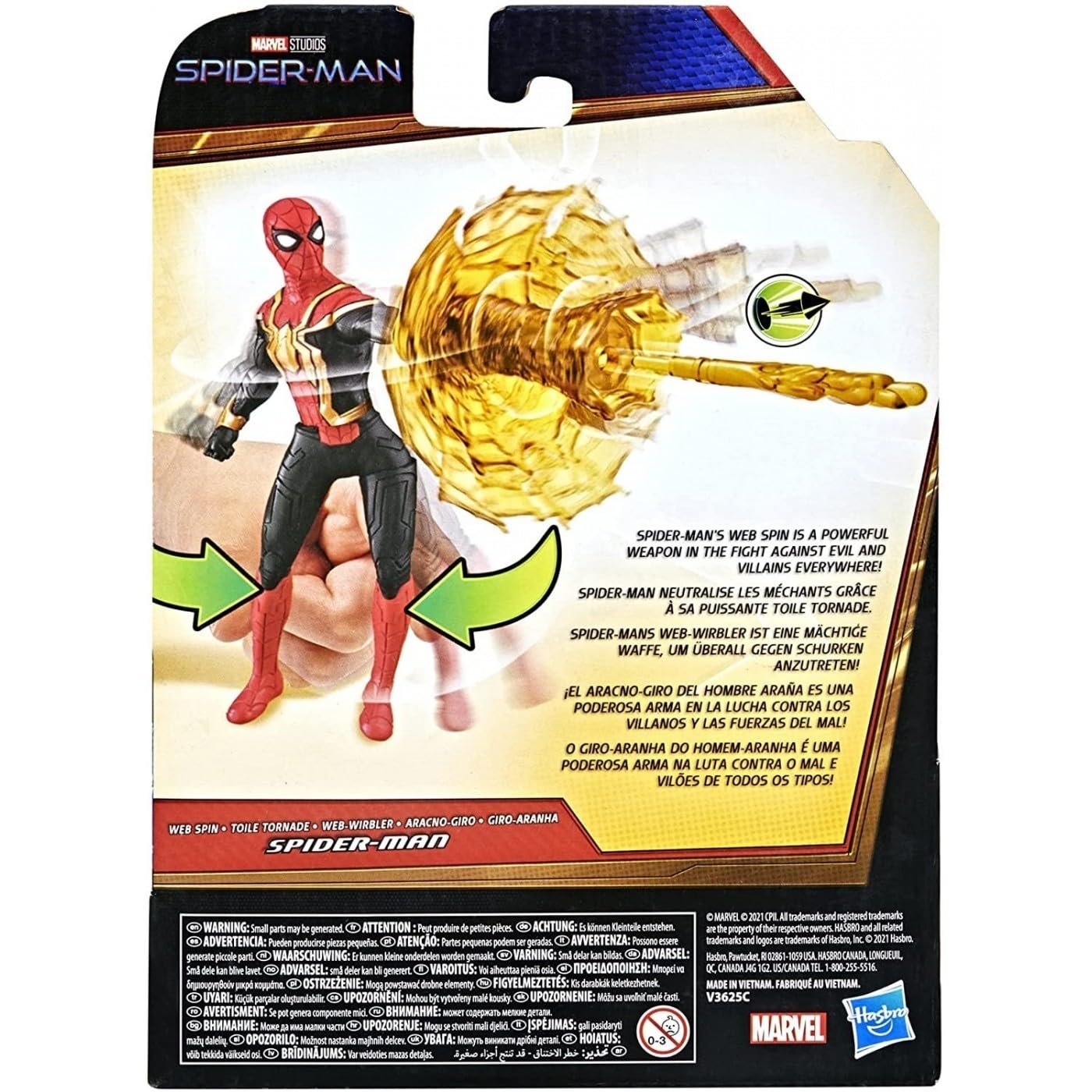 Фігурка Людина-павук Marvel Deluxe Web Spin, іграшка для атаки зброєю, стисніть ноги, 4+, 15 см, фото №4