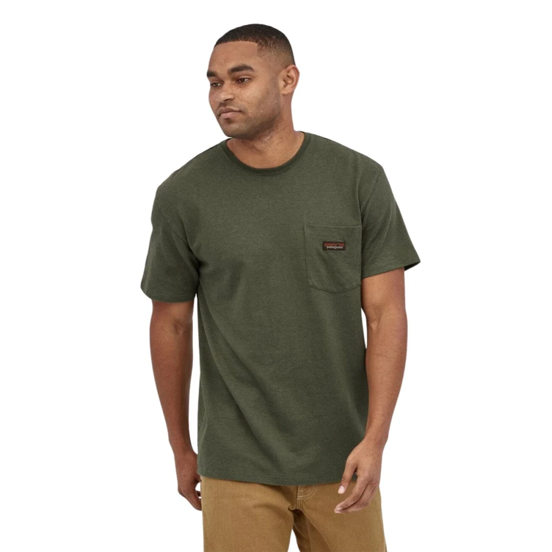 Футболка Patagonia M's Work Pocket Tee industrial green S, фото №1