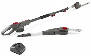 Аккумуляторный мультиинструмент 2 в 1 Mountfield MMT 20 Li Kit / Высоторез + кусторез / 20V / Шина 20 см / Режущее полотно 45.5 см / Серо-красный - Фото 1