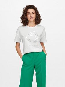 Футболка ONLISLA LIFE OVERSIZE FOIL TOP JRS 15245485-Bright -Print:IMPACT ONLY Білий XS - Фото 1