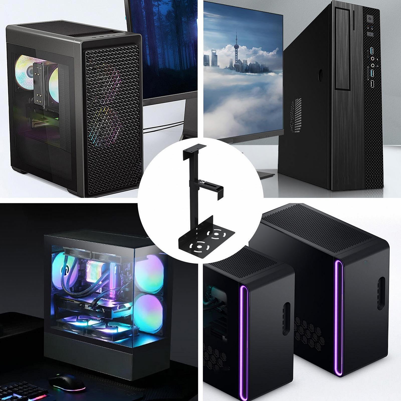 Тримач для ПК Під стіл Підвісний для комп'ютера Економія місця Обертовий і регульований по висоті, фото №6