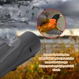Монокуляр HD 12x52 з об'єктивом 52 мм чорний synthetic.ua - Фото 1