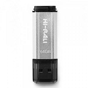 Флеш-накопитель USB 64GB Hi-Rali Stark Series Silver (HI-64GBSTSL) - Фото 1