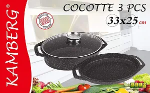 Сотейник Kamberg 0008037 Литой алюминий Эффект камня 33,5 см Черный цена на synthetic.ua - Фото 1 Сотейник Kamberg 0008037 Литой алюминий Эффект камня 33,5 см Черный synthetic.ua - Фото 1