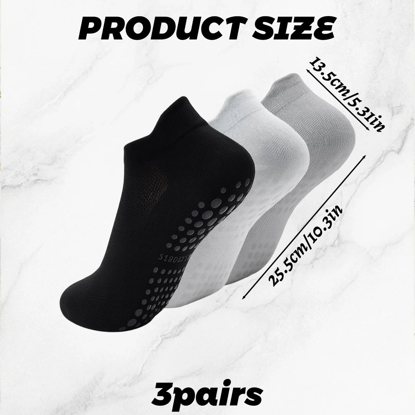 Шкарпетки для йоги Жіночі 39-42, 3 пари, фото №2 Шкарпетки для йоги Жіночі 39-42, 3 пари, фото №2