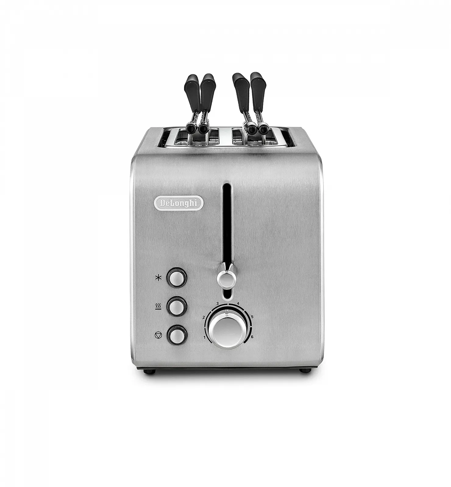 Тостер De'Longhi CTX2203, 2 скибочки з щипцями, сталь, фото №2