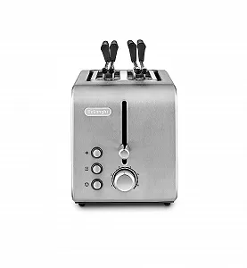 Тостер De'Longhi CTX2203, 2 скибочки з щипцями, сталь ціна на synthetic.ua - Фото 1 Тостер De'Longhi CTX2203, 2 скибочки з щипцями, сталь synthetic.ua - Фото 1