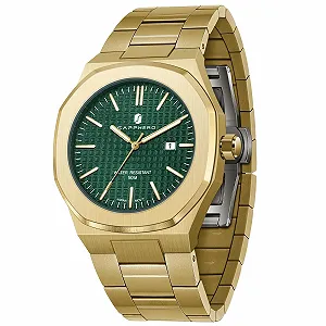 Часы SAPPHERO Мужские из нержавеющей стали 50 м Водонепроницаемые Классические Аналоговые Кварцевые с календарем - Фото 1