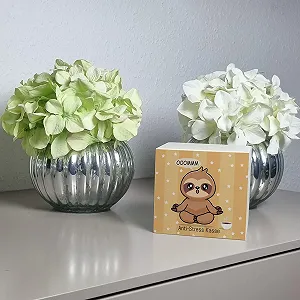 Скарбничка Лінивець дерев'яна Антистрес Йога synthetic.ua - Фото 1