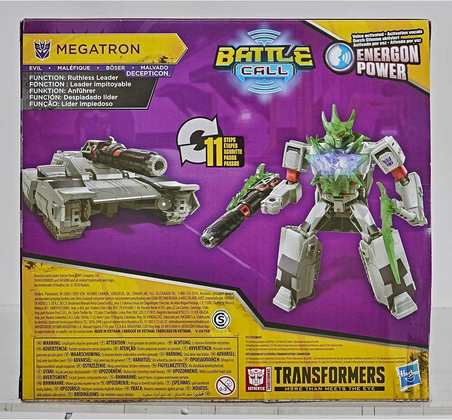 Фігурка Megatron Transformers Cyberverse Adventures Battle Call Trooper Class, Енергетичне підсвічування, E8378, багатоколірний, фото №7