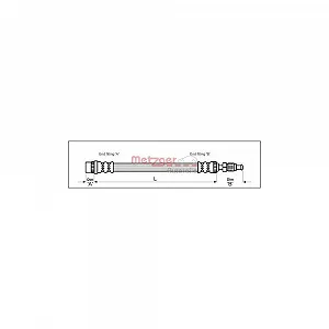 Тормозной шланг METZGER 4114712 CITROËN FIAT LANCIA PEUGEOT передний мост слева - Фото 1