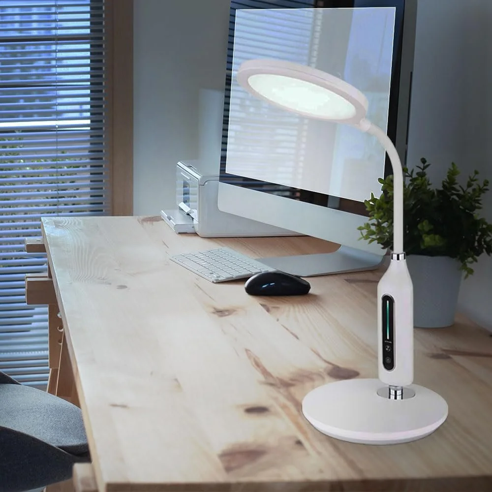 Настольная лампа GLOBO LIGHTING Touch Dimmer Поворотная LED 9 Вт 530 лм Белая Высота 40.7 см, фото №4