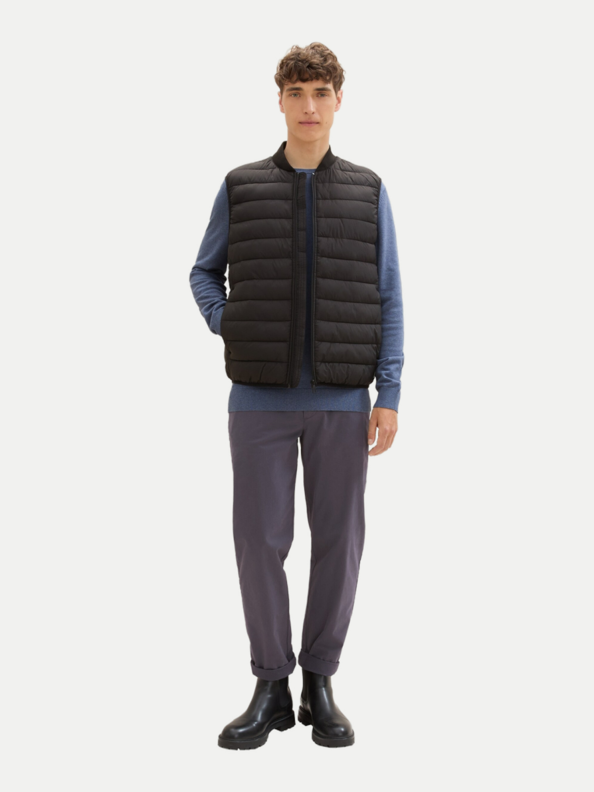 Безрукавка Tom Tailor LIGHT WEIGHT VEST 1042139-29999 Черный L, фото №4