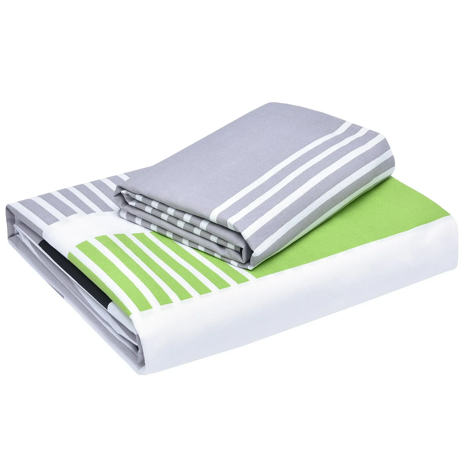 Постільна білизна Beautissu Dana 135 x 200 або 155 x 220 см на блискавці бавовна 100% наволочка 80 x 80 см Сіро-зелено-біла, фото №4