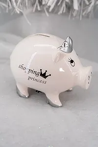 Скарбничка Shopping Princess керамічна біло-срібляста 12,5х15,5 см synthetic.ua - Фото 1