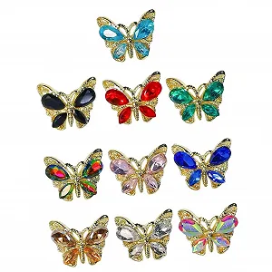Подвески для ногтей Бабочки, 10 шт - Фото 1
