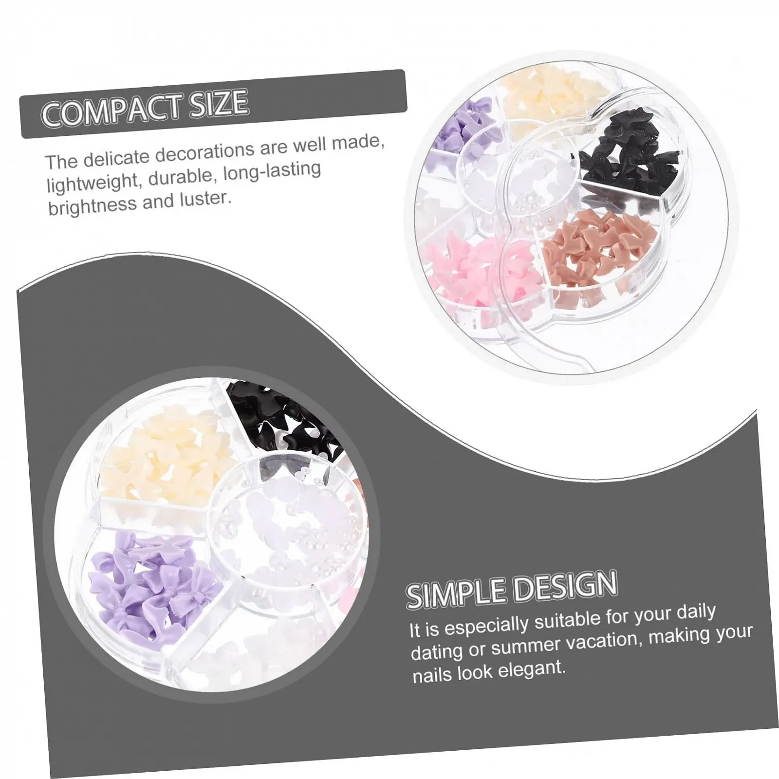 Аксессуары для ногтей Конфетти для ногтей Арка для ногтей 3D Бисер Подвески для ногтей Украшения для ногтей Гипсовые для ногтей Самоцветы для ногтей, фото №3