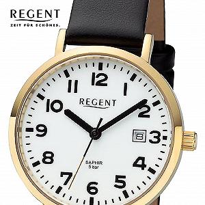 Женские часы Regent, сапфировое стекло, люминесцентный циферблат 12100785, золото, белый, ремешок synthetic.ua - Фото 1