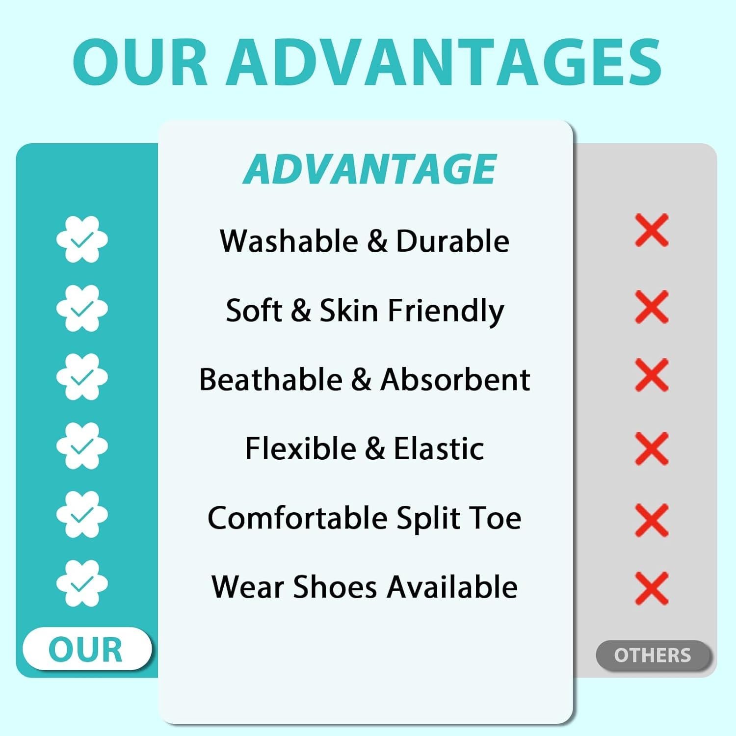 Шкарпетки для Hallux Valgus (2 шт.) з силіконовими подушечками, універсальний розмір, фото №5