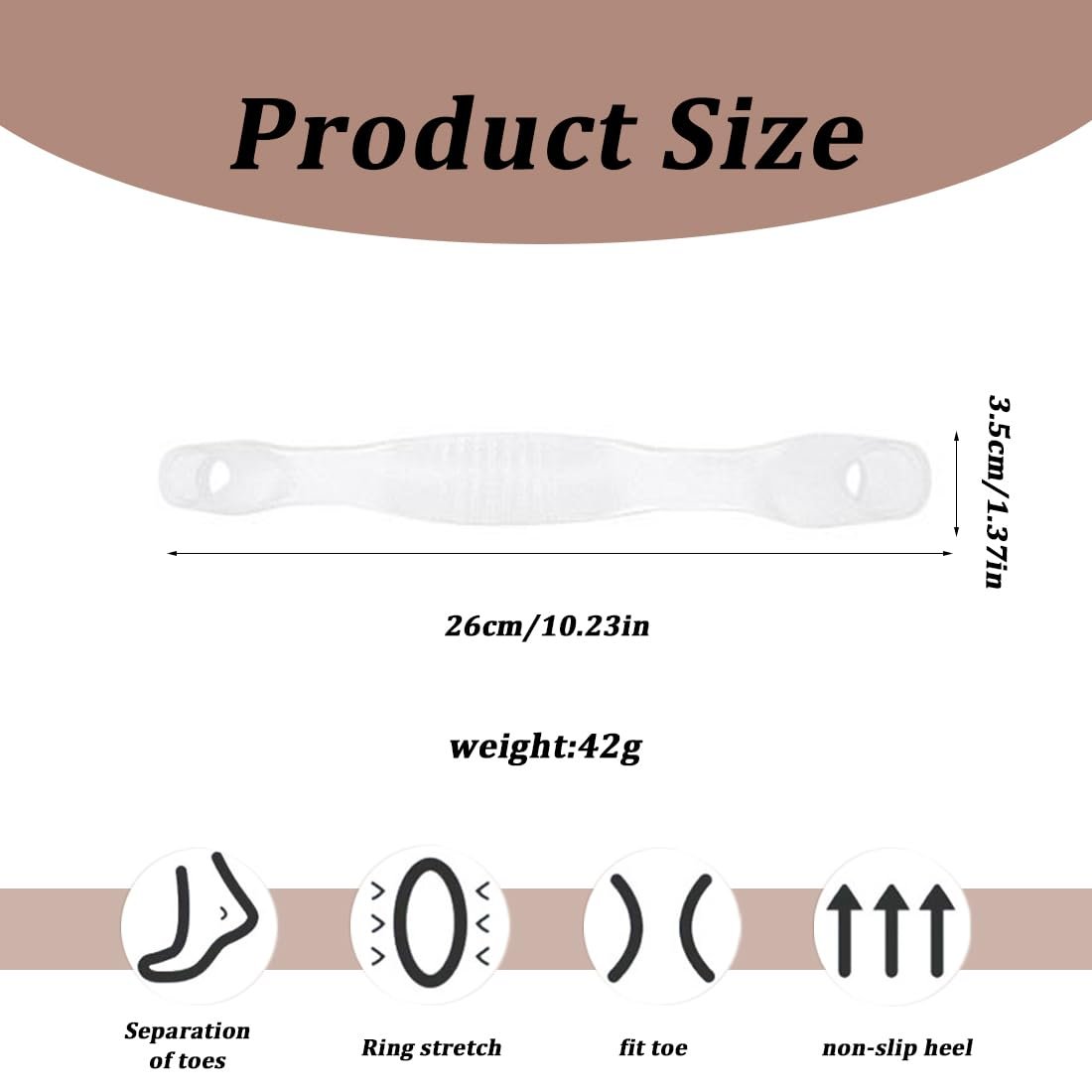 Шина для великого пальця стопи Силіконовий роздільник пальців Ортопедичний Hallux Valgus, фото №2