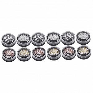 Жемчуг для дизайна ногтей Искусственные жемчужины и стальные жемчужины для творческого маникюра и украшений для ногтей для дизайна ногтей женщин и девушек - Фото 1