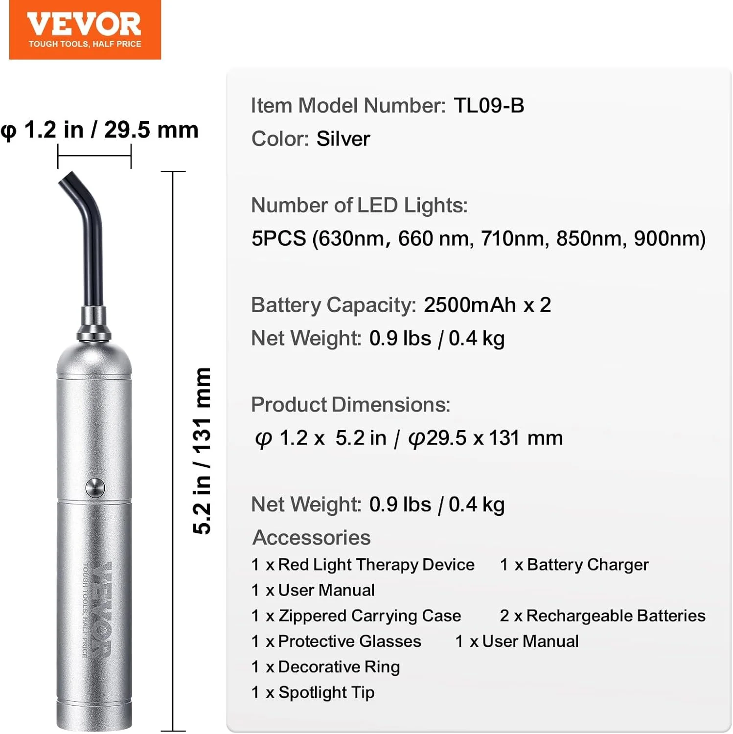 Аппарат светотерапии VEVOR Серый, фото №6 Аппарат светотерапии VEVOR Серый, фото №6