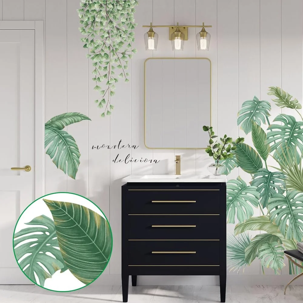 Наклейка на стіну Tropical Leaves Green, фото №5 Наклейка на стіну Tropical Leaves Green, фото №5