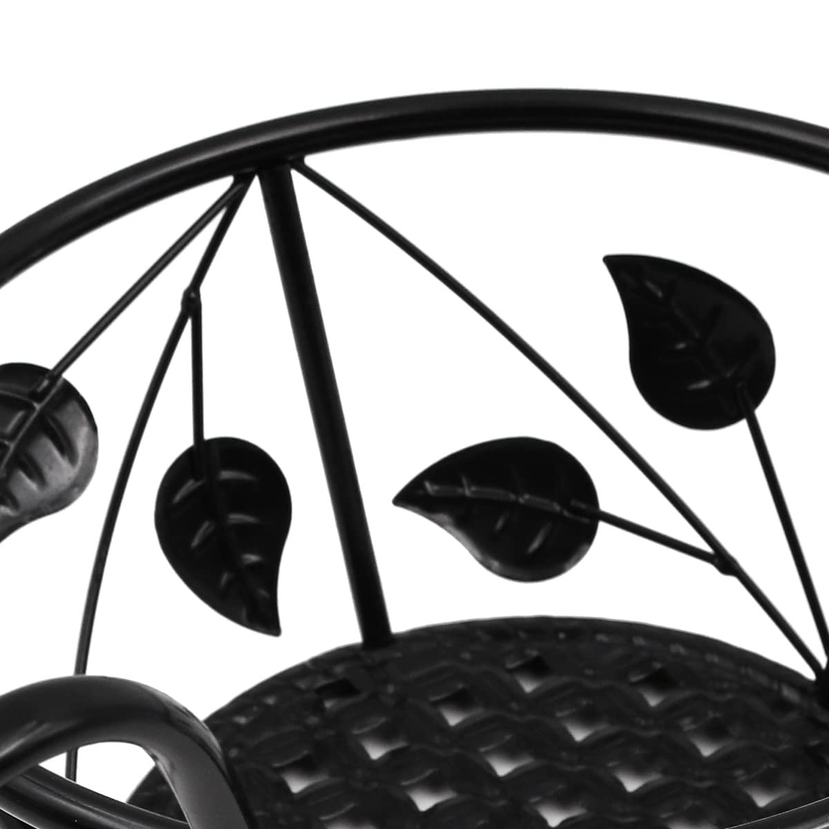 Підвісний тримач для квіткових горщиків Leaf Набір 3 шт. Круглий Для перил Залізний Чорний, фото №6