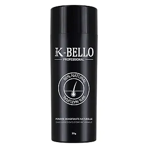 Рассыпающиеся волосы K-Bello Natural & Vegan для женщин и мужчин, для мгновенного утолщения и придания густоты волосам, Пудра для волос - волокна для маскировки выпадения волос 30 г, Светлый блонд - Фото 1