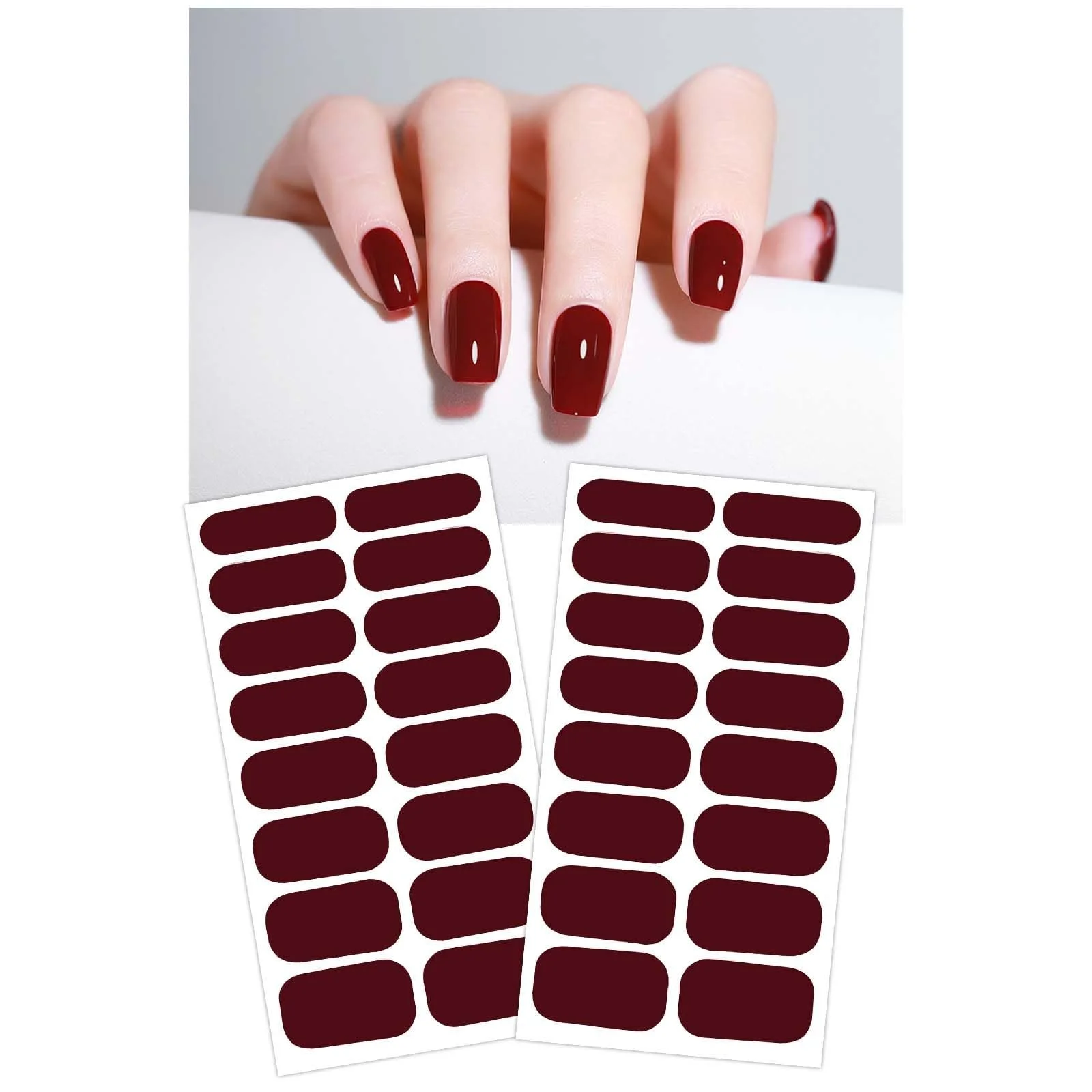 Наклейки для ногтей Nail Polish Strips 36 шт. Бордовый Самоклеящиеся гелевые полоски, фото №1 Наклейки для ногтей Nail Polish Strips 36 шт. Бордовый Самоклеящиеся гелевые полоски, фото №1