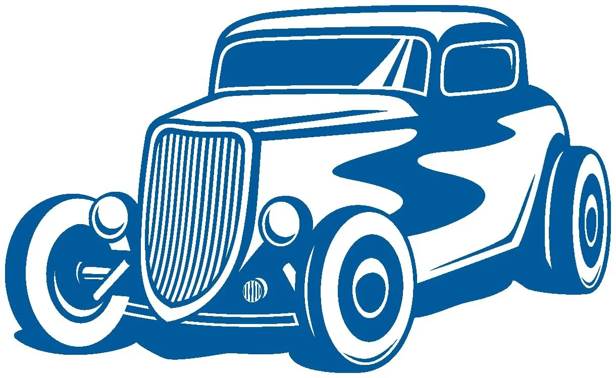 Наклейка на стену Hot Rod Classic Car Vinyl Lettering Art Decal, фото №1