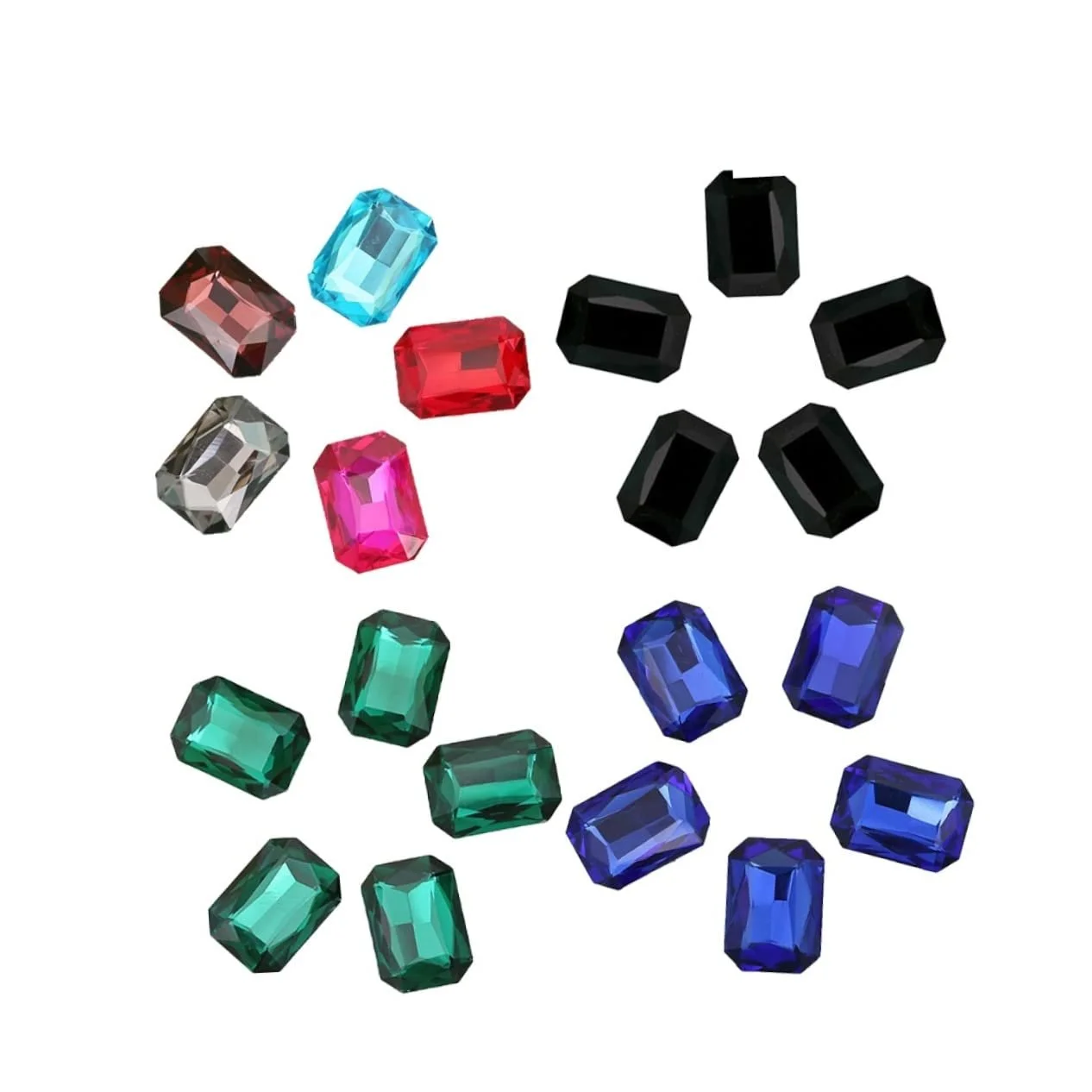 Кришталеві Стрази Healvian Різнокольорові Підвіски-Корівки 100 шт, фото №6