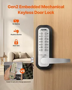 Кодовий замок для вхідних дверей VEVOR OL-209D2-BB-C-03 ціна на synthetic.ua - Фото 1 Кодовий замок для вхідних дверей VEVOR OL-209D2-BB-C-03 synthetic.ua - Фото 1