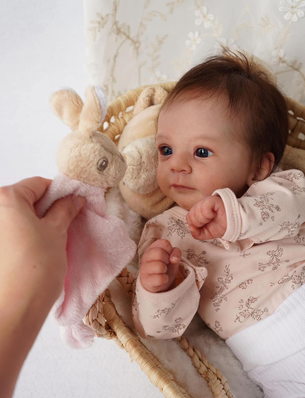 Кукла Reborn Anano Мальчик Открытые Глаза Реалистичные Куклы Синие Вены 19 Дюймов Силиконовая Кукла с Красными Сыпями Мягкое Тело Девочка с Волосами, фото №6