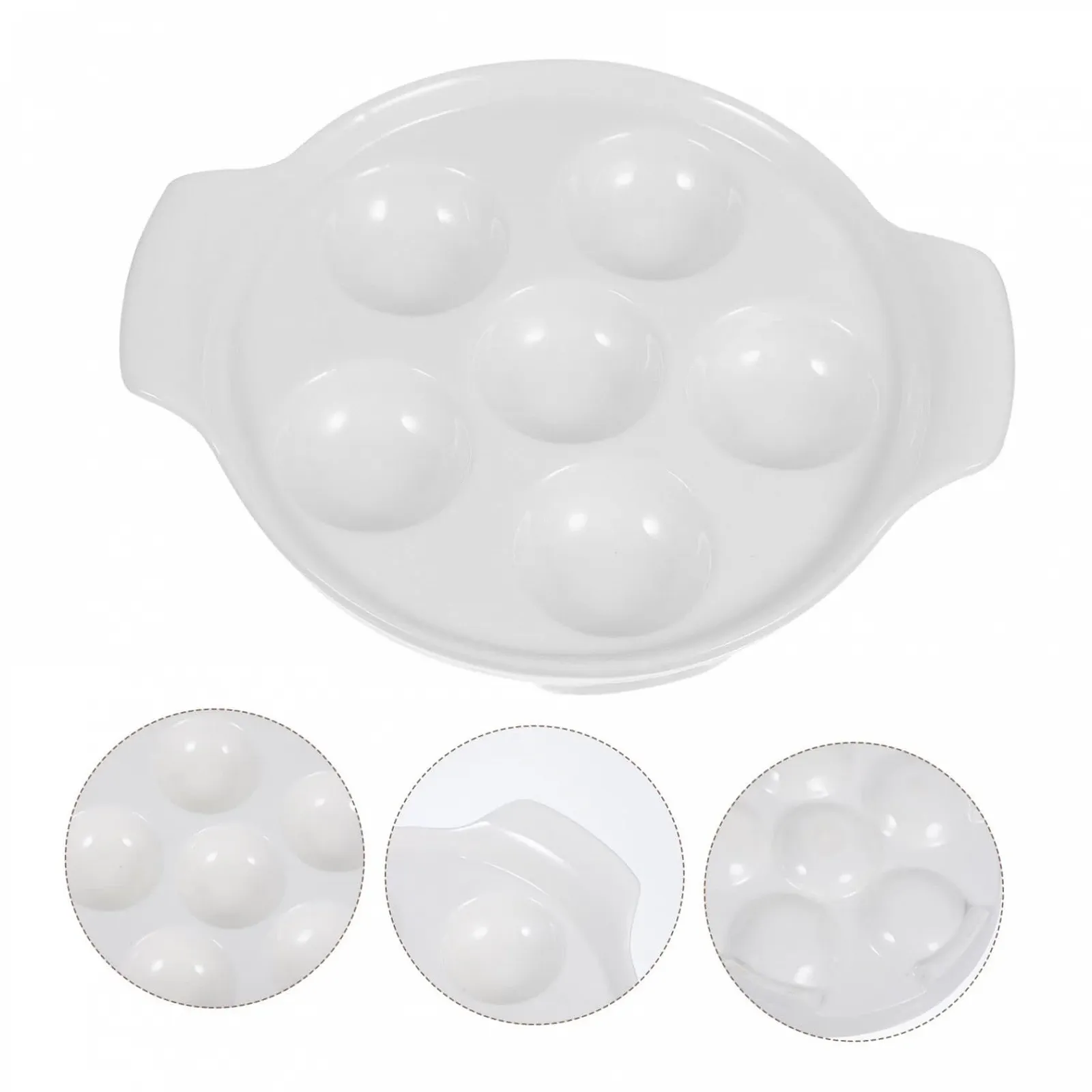 Набор форм для эскарго TOYANDONA 4 шт. Керамические термостойкие для улиток и морепродуктов, фото №9