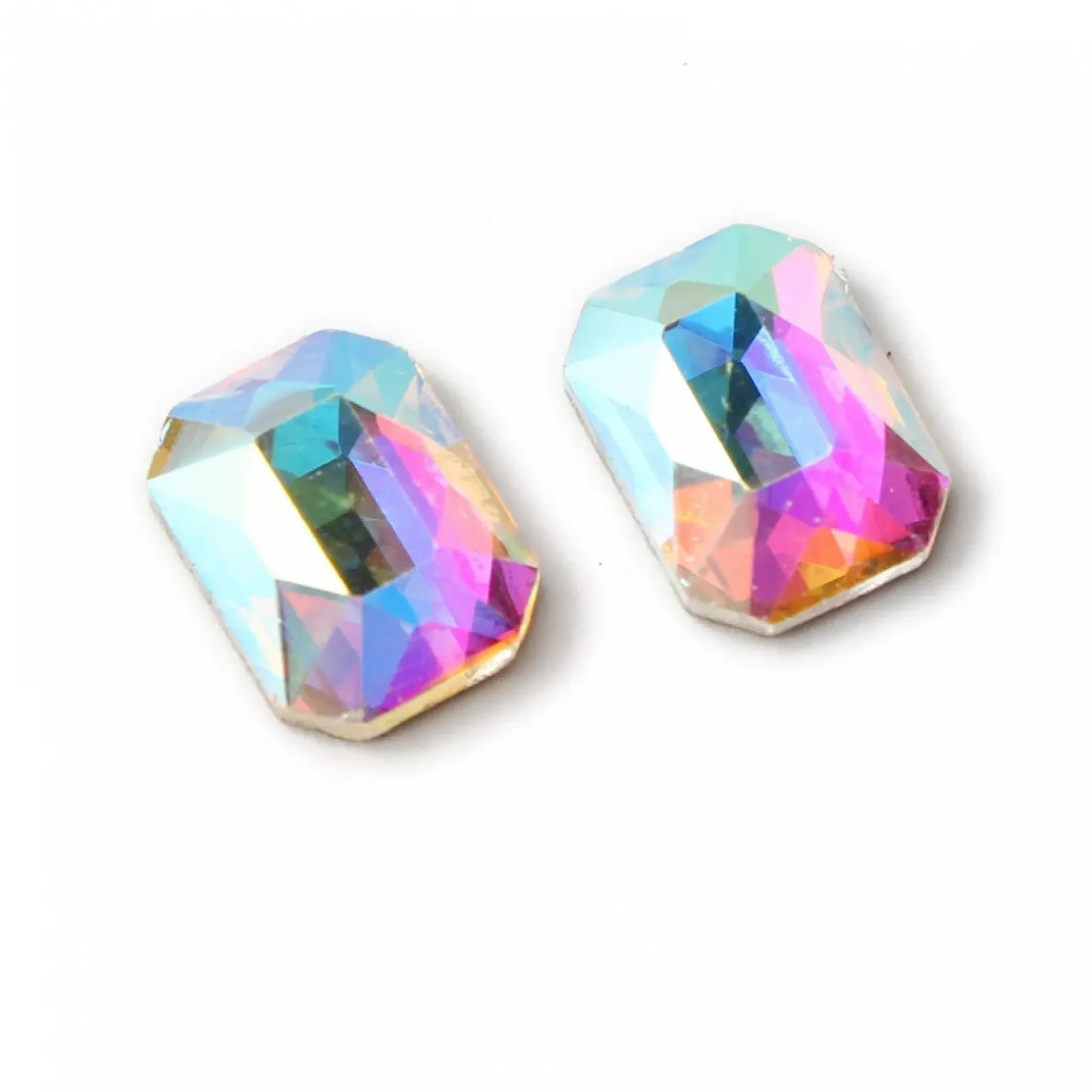 Прикраса Стрази 6 x 8 мм, прямокутні з пласким дном, 100 шт., фото №8