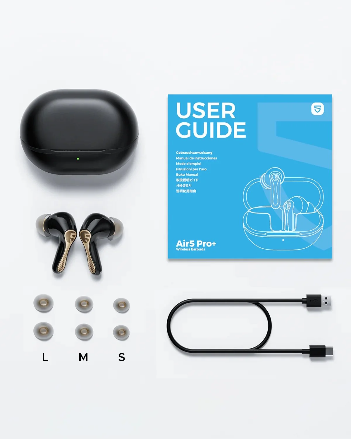 Наушники SoundPEATS Air5 Pro+ xMEMS Qualcomm aptX Lossless LDAC Black, фото №13 Наушники SoundPEATS Air5 Pro+ xMEMS Qualcomm aptX Lossless LDAC Black, фото №13