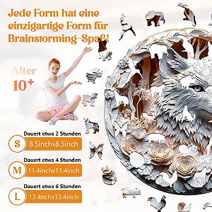 Дерев'яний 3D-пазл Wolf 200 елементів 14+ ціна на synthetic.ua - Фото 1 Дерев'яний 3D-пазл Wolf 200 елементів 14+ synthetic.ua - Фото 1