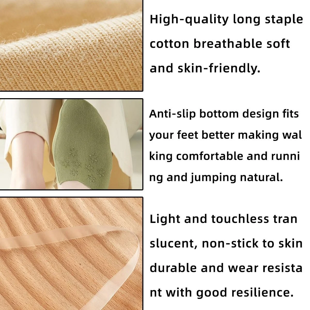 Подследники Женские Хлопковые для обуви на высоких каблуках - Телесный цвет, 6 пар, фото №2 Подследники Женские Хлопковые для обуви на высоких каблуках - Телесный цвет, 6 пар, фото №2