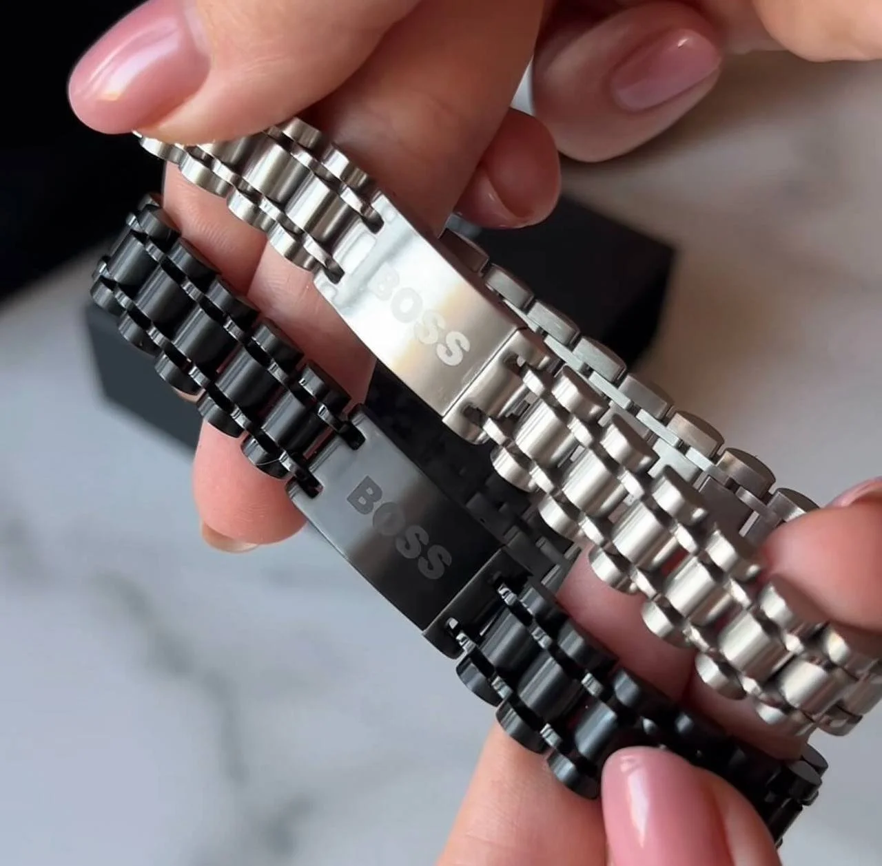 Мужской браслет BOSS Черный, фото №7