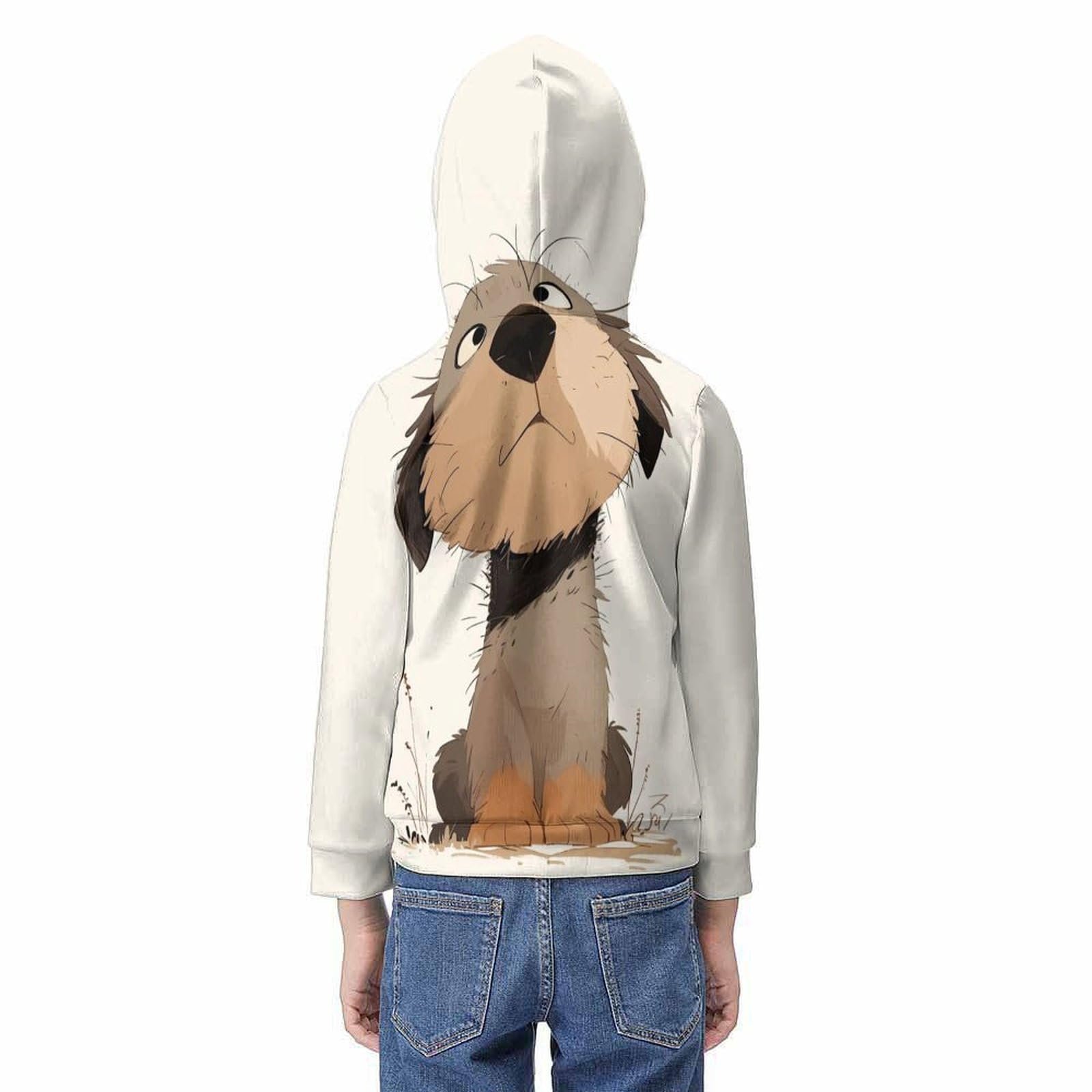 Худі KHHKJBVCE 3D для дітей Унісекс, 3D милий собака, тонка толстовка, фото №6