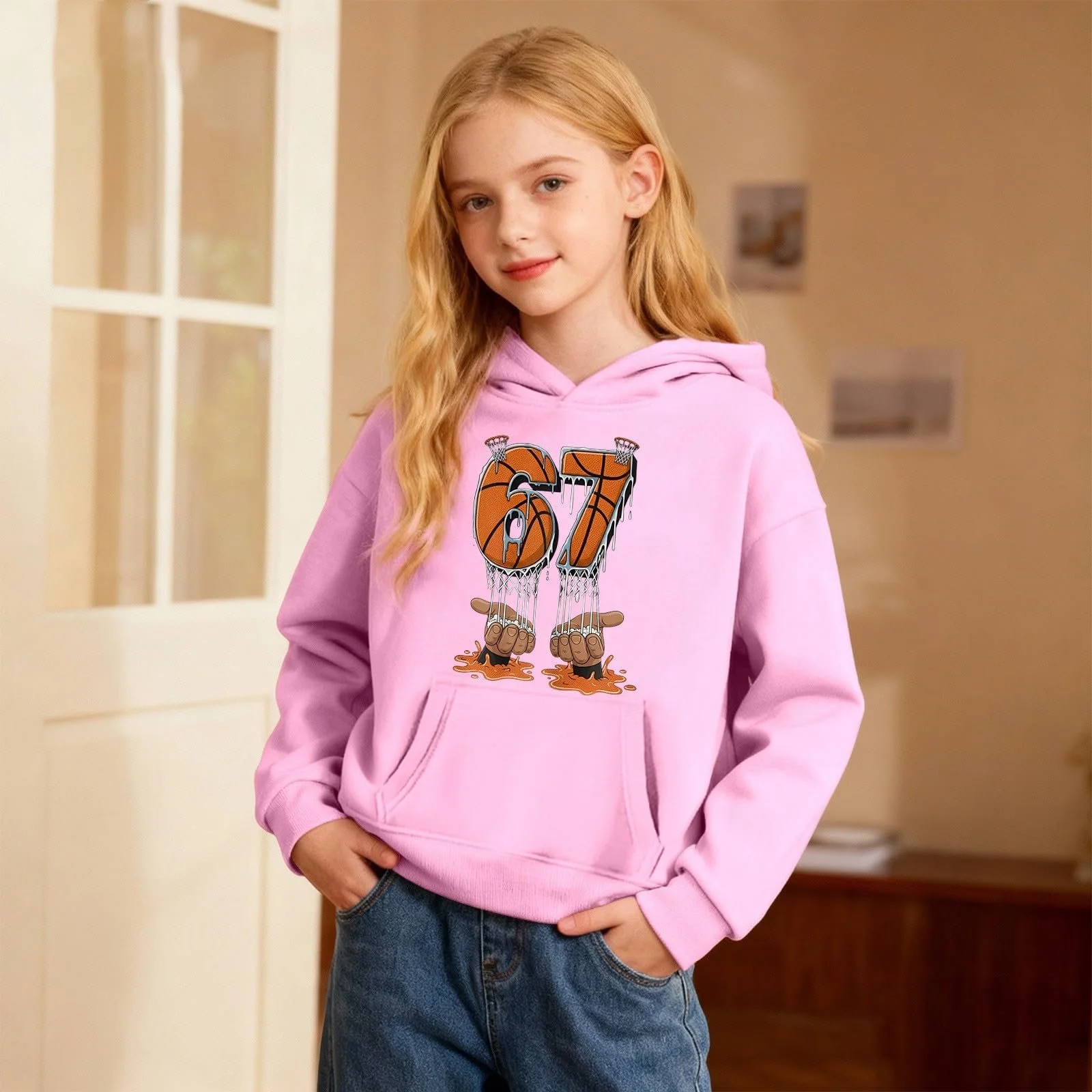 Джемпер Generisch 67 Детский, Толстовка Six Seven Детская, Детская Толстовка для Мальчиков Девочек 6 7 Печатная Толстовка Повседневные Мягкие Толстовки с Длинным Рукавом Уличная Одежда Унисекс, фото №3