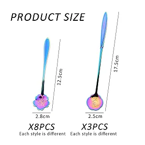 Набор ложек Цветок, 11 шт, разноцветные synthetic.ua - Фото 1