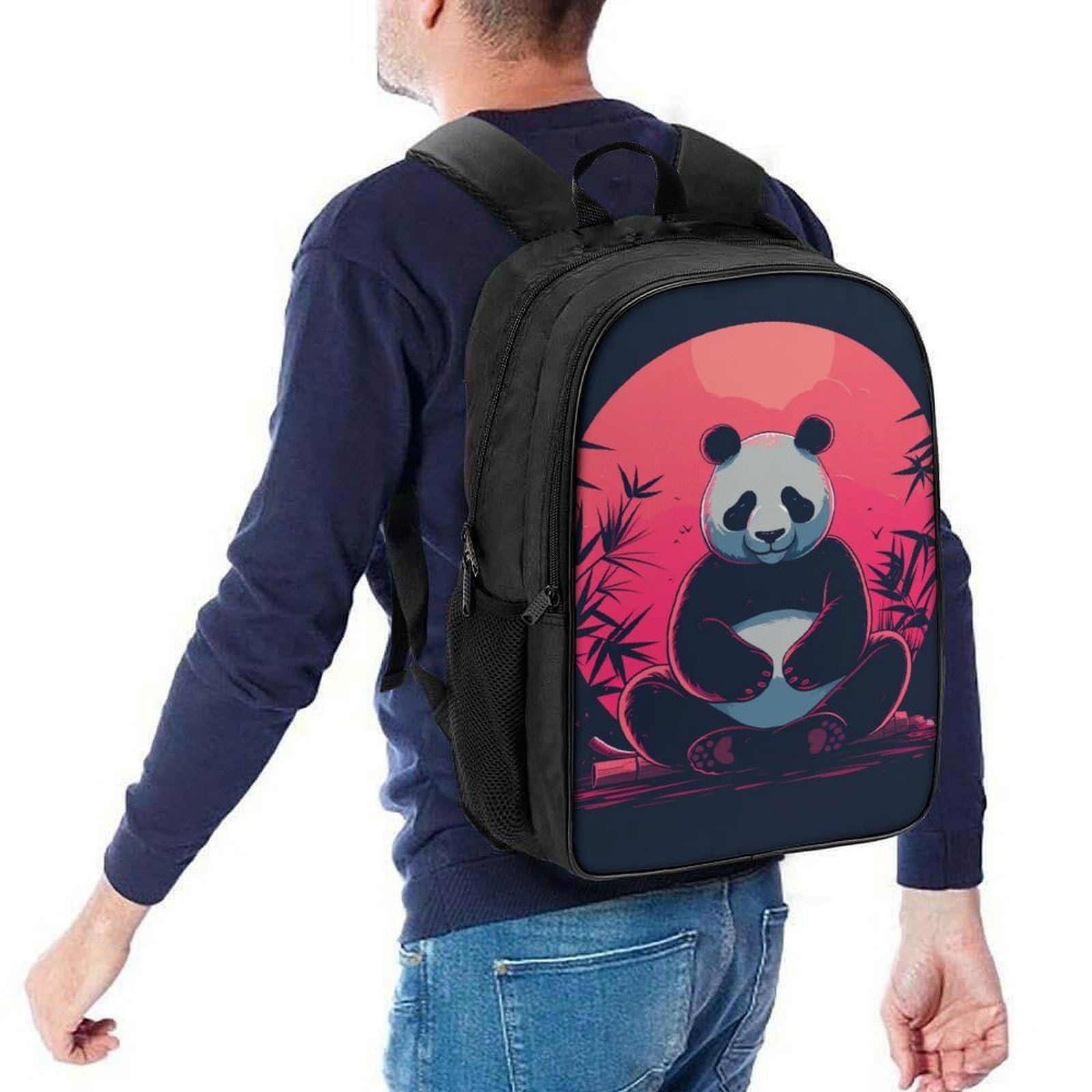 Рюкзак Panda школьный для мальчиков, подростков, водонепроницаемый, 40x28x16 см, фото №5