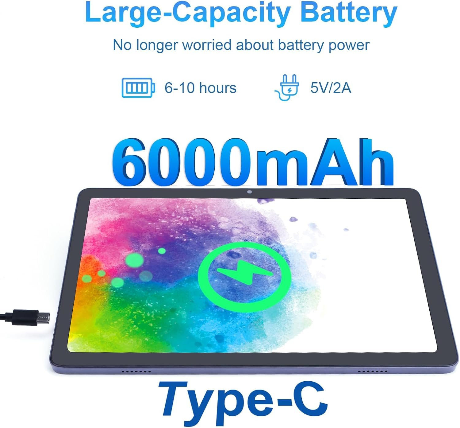  Планшет 10.1" Full HD Cidea P1200 4/128Gb 8 ядра Android 12 6000 mAh Чорно-сірий, фото №4