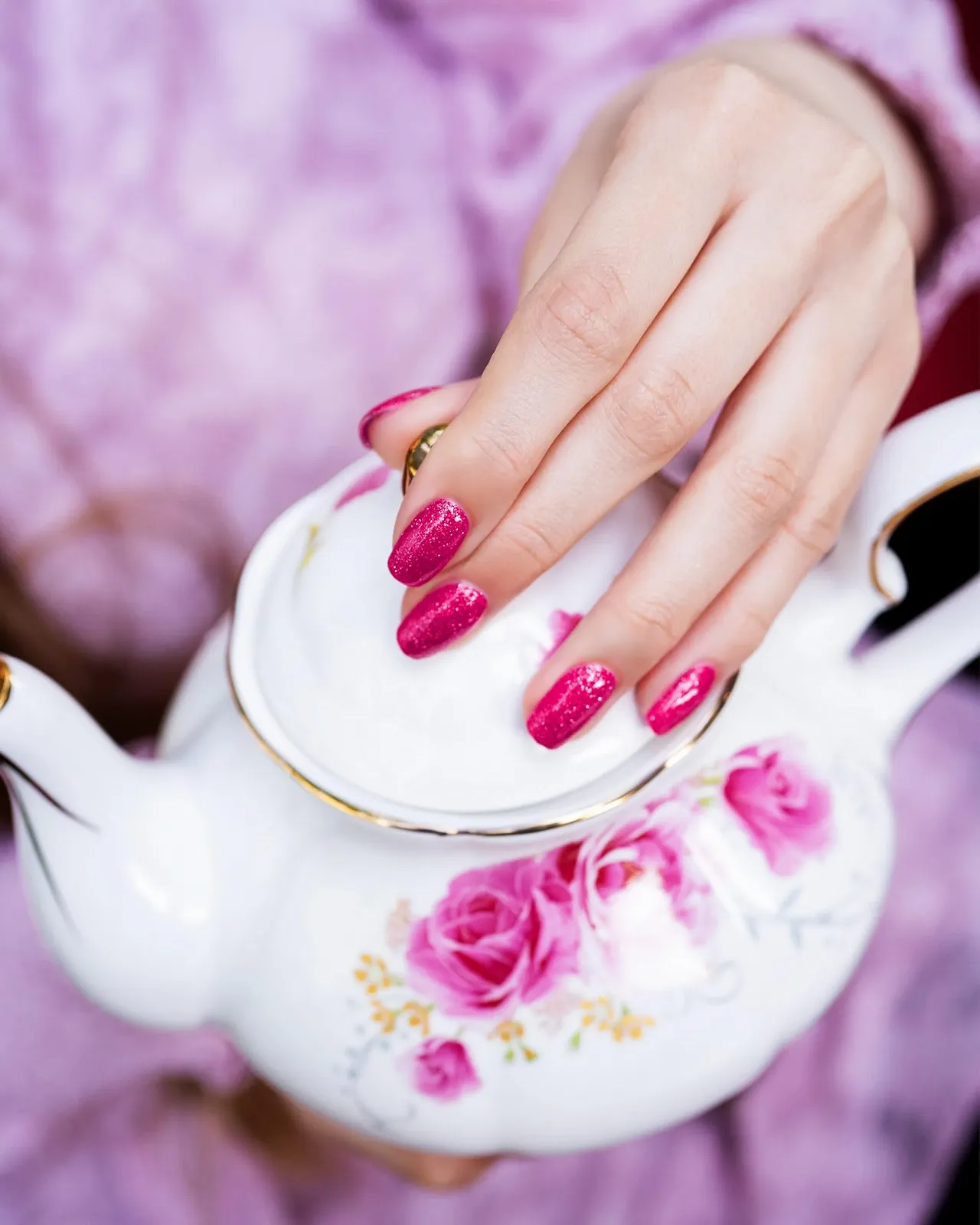 Гель-лак Gelish Mini High Voltage Розовый/Розовый глиттер, 9 мл, фото №5 Гель-лак Gelish Mini High Voltage Розовый/Розовый глиттер, 9 мл, фото №5