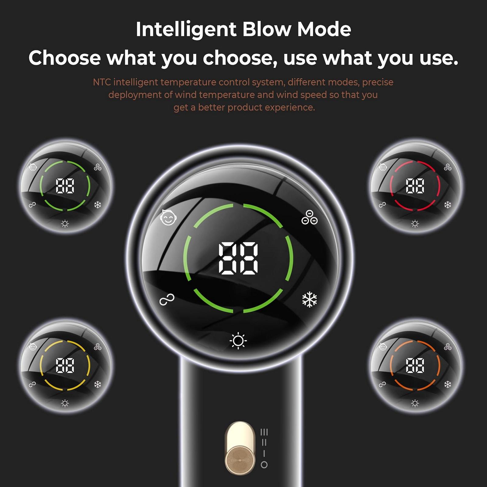 Фен Ion Hair Dryer, 110 000 об/мин, 200 миллионов отрицательных ионов, с 1 диффузором и 1 концентратором, фото №5
