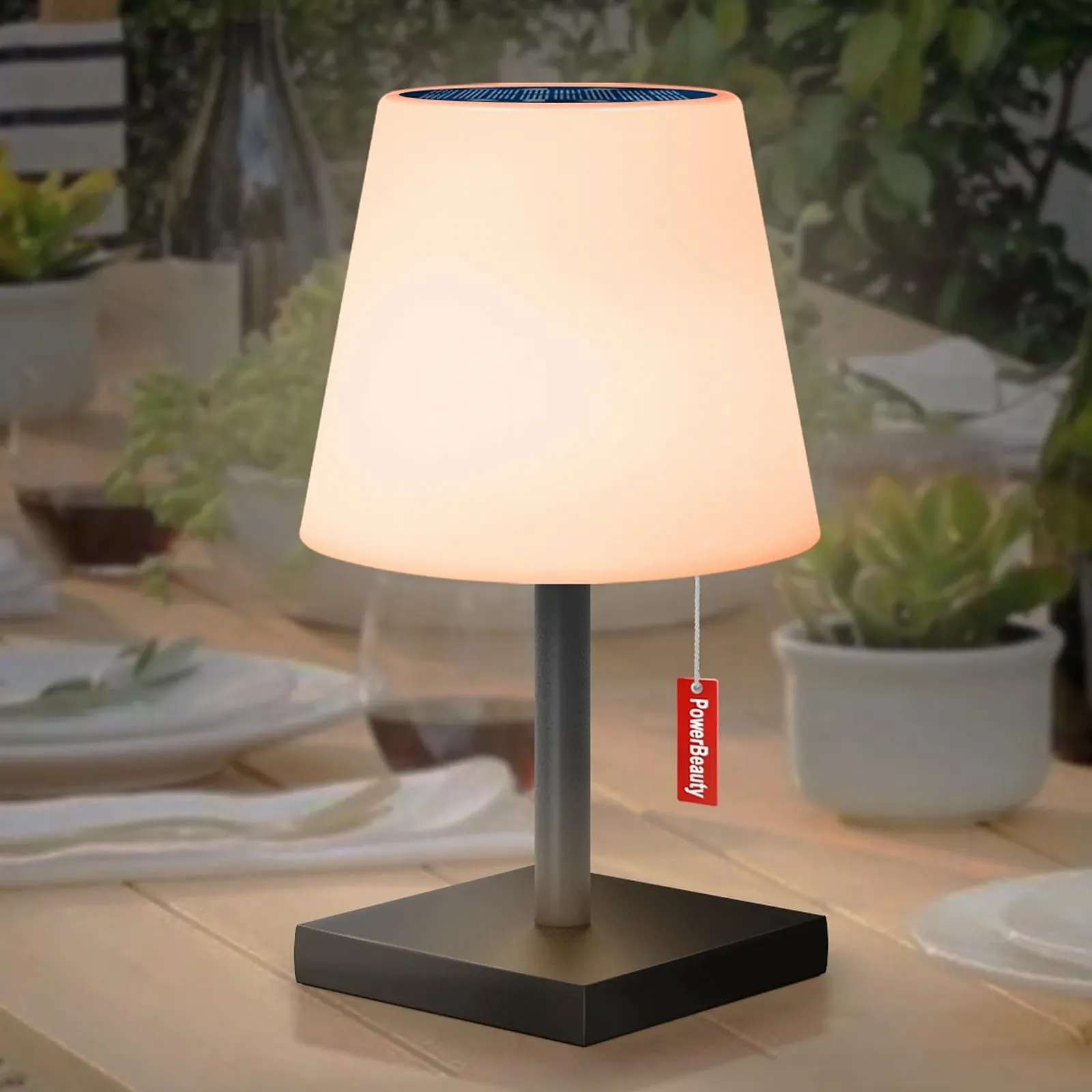 Настольная лампа LED Solar 2-в-1 8 цветов Беспроводная уличная для сада и кемпинга, фото №1