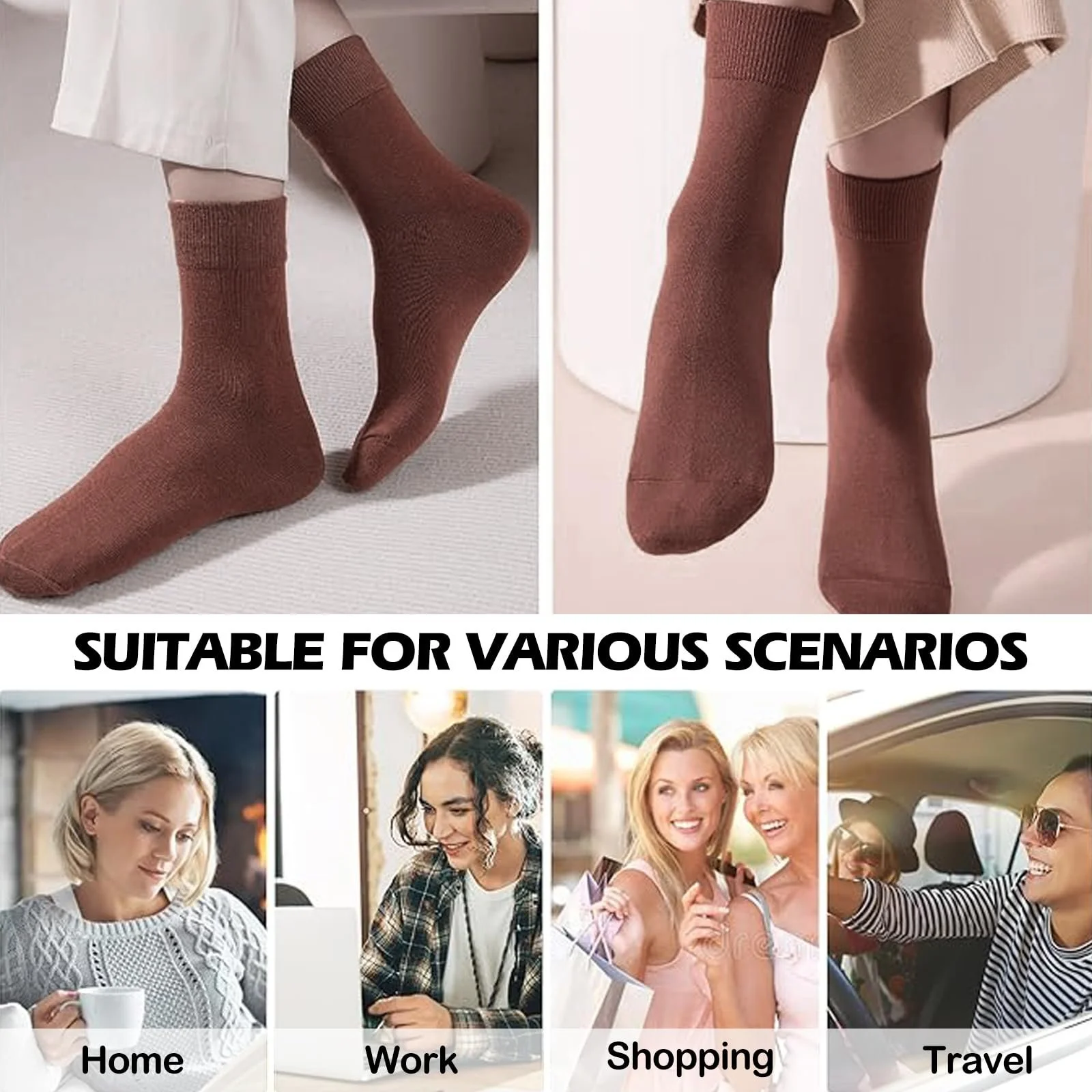 Жіночі шкарпетки Crew Багатокольорові, 3 пари, фото №7