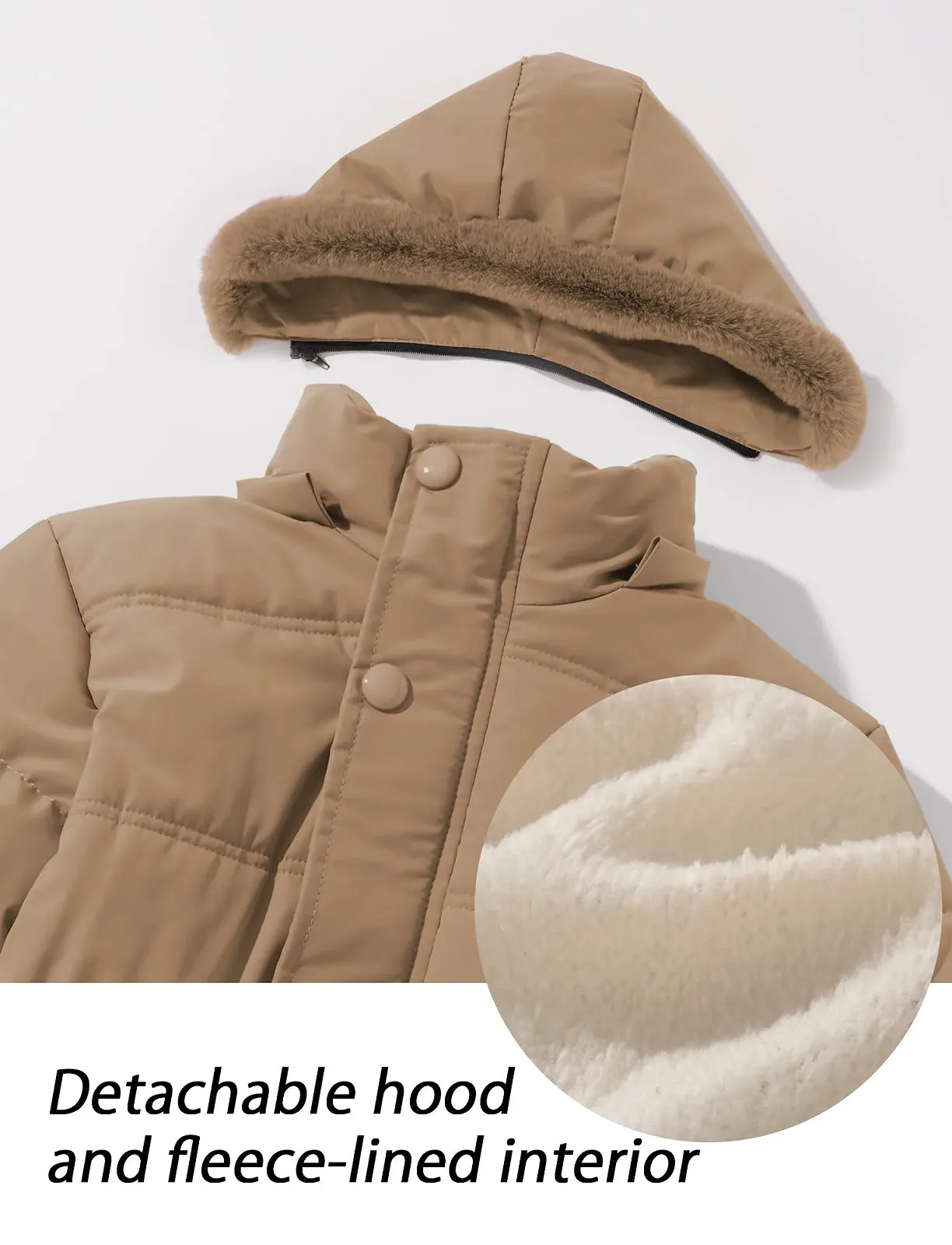 Зимове пальто SEAUR для дівчаток, зимова куртка, фото №4